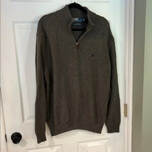 Polo by Ralph Lauren Men's Gray Zip-Up Sweater
